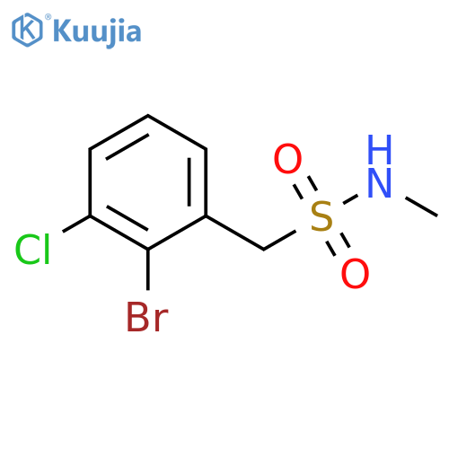 Benzenemethanesulfonamide, 2-bromo-3-chloro-N-methyl- structure
