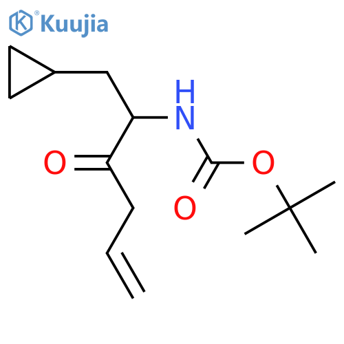 tert-butyl N-(1-cyclopropyl-3-oxohex-5-en-2-yl)carbamate structure