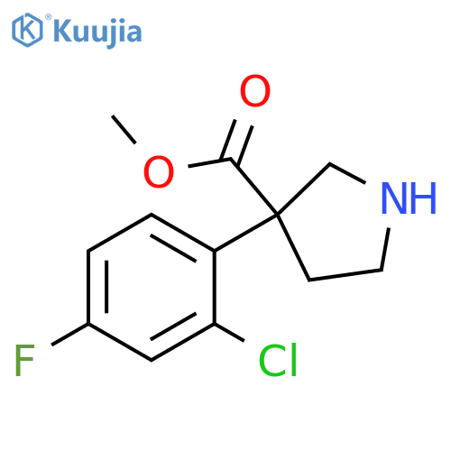 3-Pyrrolidinecarboxylic acid, 3-(2-chloro-4-fluorophenyl)-, methyl ester structure