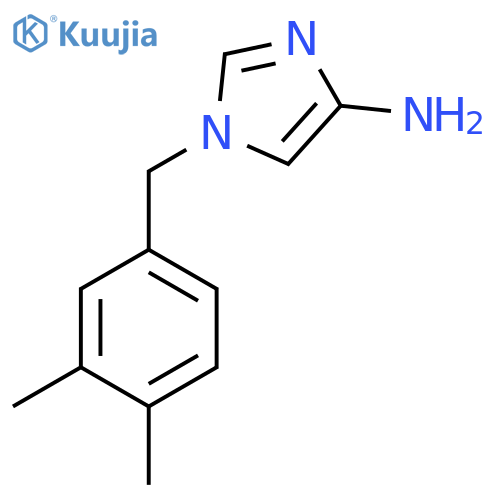 1-[(3,4-dimethylphenyl)methyl]-1H-imidazol-4-amine structure