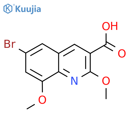 6-Bromo-2,8-dimethoxyquinoline-3-carboxylic acid structure