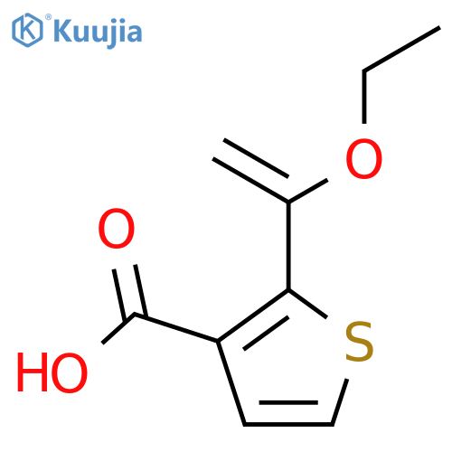 2-(1-Ethoxyethenyl)thiophene-3-carboxylic acid structure