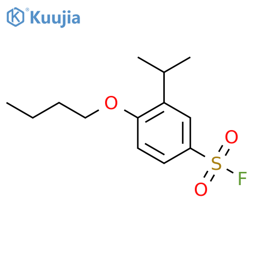 4-Butoxy-3-(propan-2-yl)benzene-1-sulfonyl fluoride structure