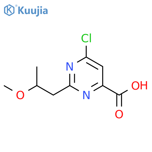4-Pyrimidinecarboxylic acid, 6-chloro-2-(2-methoxypropyl)- structure