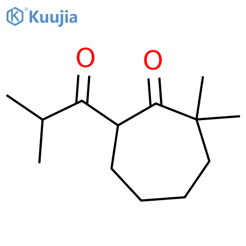 2,2-dimethyl-7-(2-methylpropanoyl)cycloheptan-1-one structure