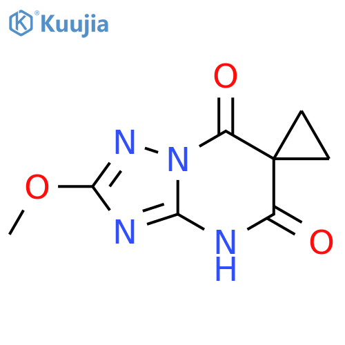 5-hydroxy-2-methoxy-7H-spiro1,2,4triazolo1,5-apyrimidine-6,1'-cyclopropane-7-one structure
