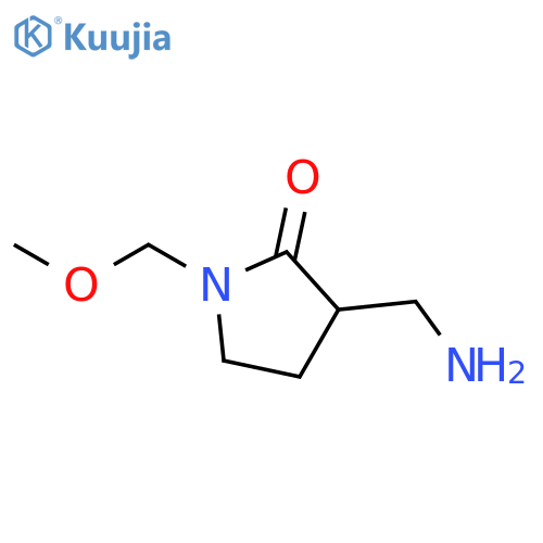 2-Pyrrolidinone, 3-(aminomethyl)-1-(methoxymethyl)- structure