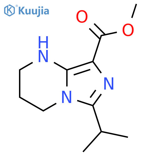 Imidazo[1,5-a]pyrimidine-8-carboxylic acid, 1,2,3,4-tetrahydro-6-(1-methylethyl)-, methyl ester structure