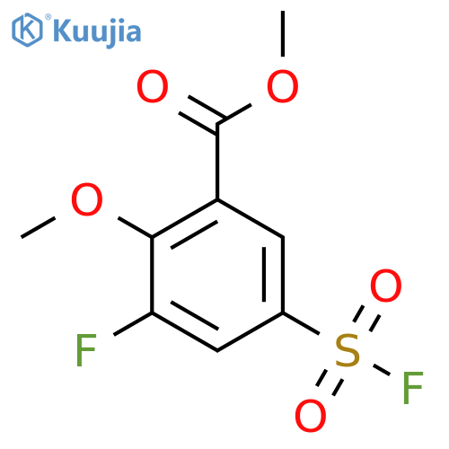 Methyl 3-fluoro-5-(fluorosulfonyl)-2-methoxybenzoate structure
