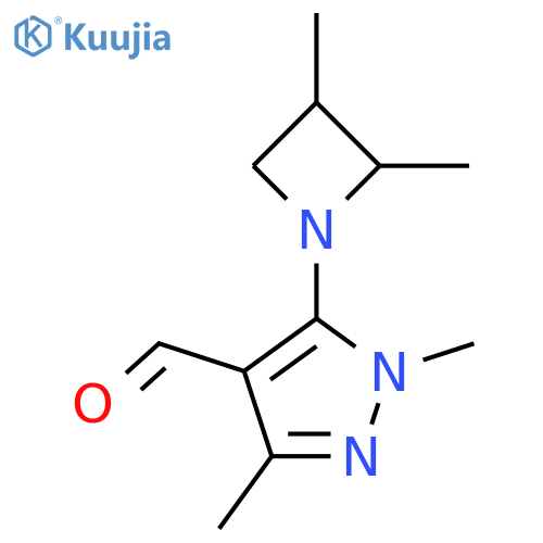 5-(2,3-dimethylazetidin-1-yl)-1,3-dimethyl-1H-pyrazole-4-carbaldehyde structure