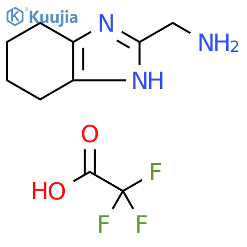 (4,5,6,7-tetrahydro-1H-1,3-benzodiazol-2-yl)methanamine, bis(trifluoroacetic acid) structure