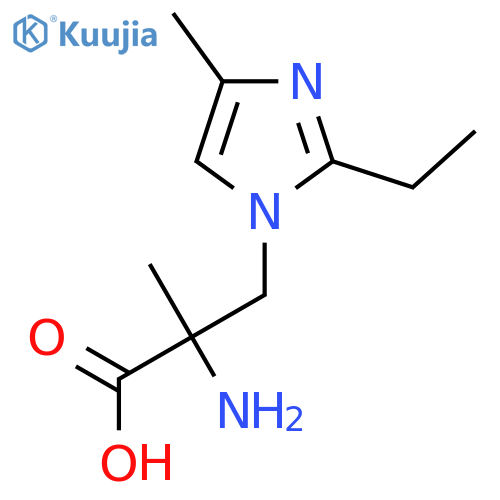 2-amino-3-(2-ethyl-4-methyl-1H-imidazol-1-yl)-2-methylpropanoic acid structure