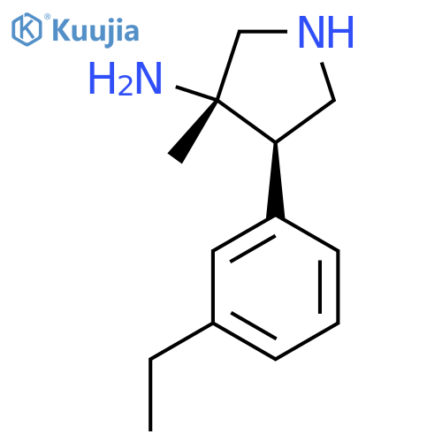 rac-(3R,4S)-4-(3-ethylphenyl)-3-methylpyrrolidin-3-amine structure