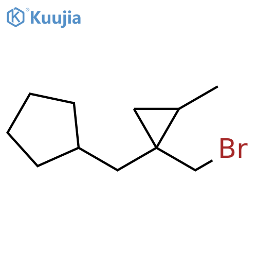 Cyclopentane, [[1-(bromomethyl)-2-methylcyclopropyl]methyl]- structure