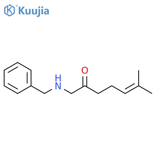 5-Hepten-2-one, 6-methyl-1-[(phenylmethyl)amino]- structure