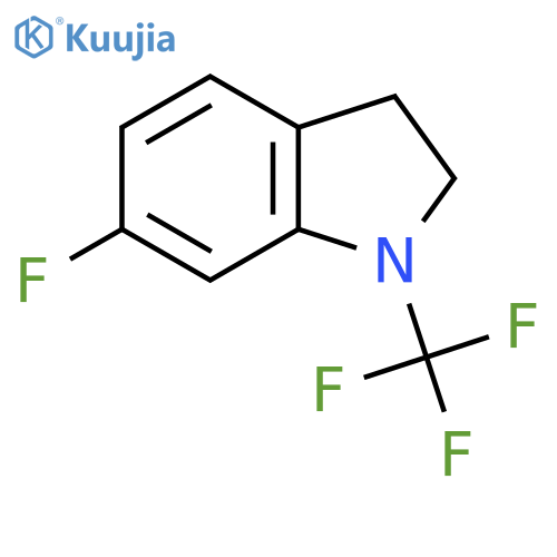 6-fluoro-1-(trifluoromethyl)-2,3-dihydro-1H-indole structure