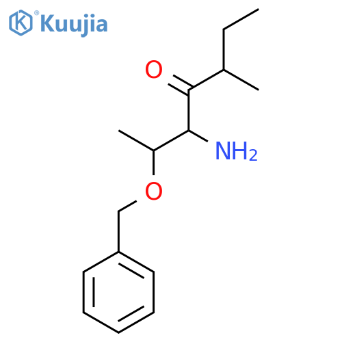 3-Amino-2-(benzyloxy)-5-methylheptan-4-one structure