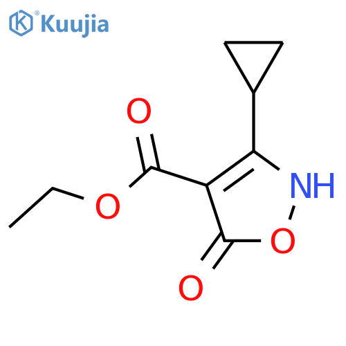 Ethyl 3-cyclopropyl-5-hydroxy-1,2-oxazole-4-carboxylate structure