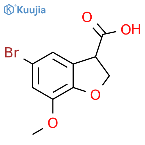 3-Benzofurancarboxylic acid, 5-bromo-2,3-dihydro-7-methoxy- structure