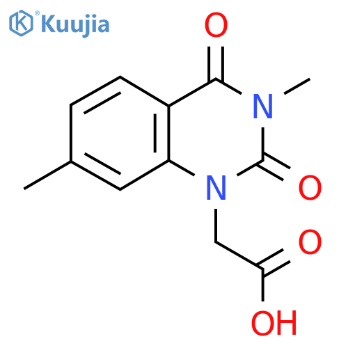 2-(3,7-dimethyl-2,4-dioxo-1,2,3,4-tetrahydroquinazolin-1-yl)acetic acid structure