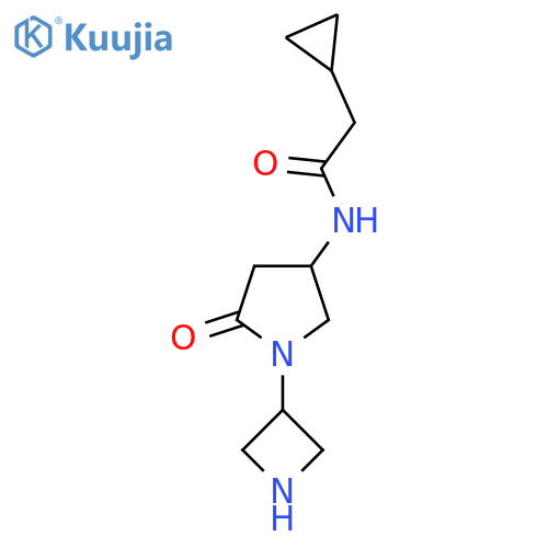 N-[1-(azetidin-3-yl)-5-oxopyrrolidin-3-yl]-2-cyclopropylacetamide structure