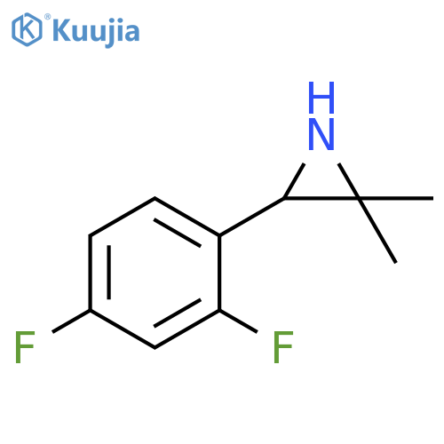 Aziridine, 3-(2,4-difluorophenyl)-2,2-dimethyl- structure