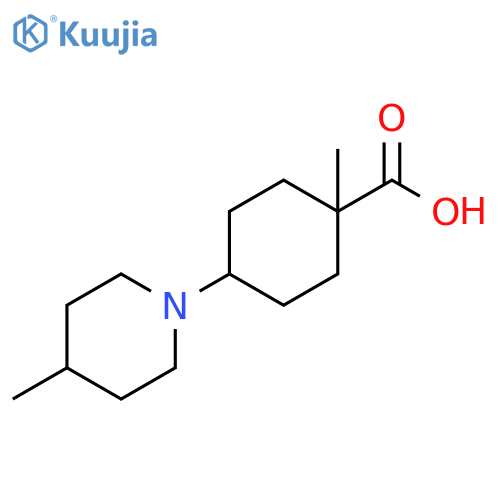 Cyclohexanecarboxylic acid, 1-methyl-4-(4-methyl-1-piperidinyl)- structure