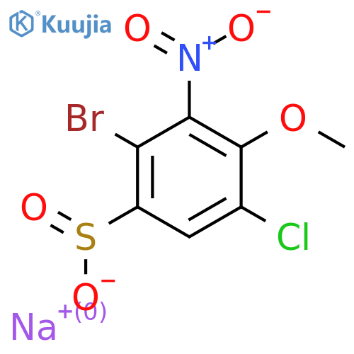Sodium 2-bromo-5-chloro-4-methoxy-3-nitrobenzene-1-sulfinate structure