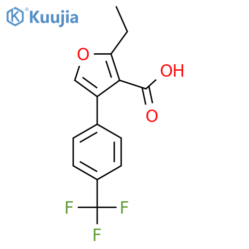 2-ethyl-4-4-(trifluoromethyl)phenylfuran-3-carboxylic acid structure