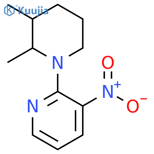 2-(2,3-Dimethylpiperidin-1-yl)-3-nitropyridine structure