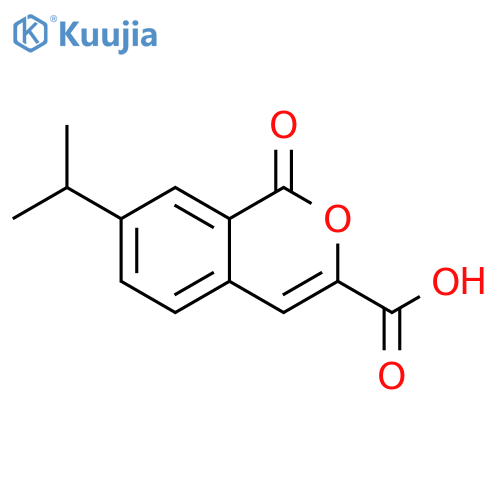 1H-2-Benzopyran-3-carboxylic acid, 7-(1-methylethyl)-1-oxo- structure