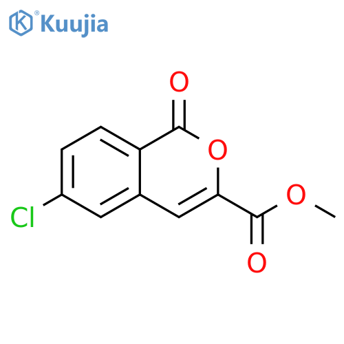 1H-2-Benzopyran-3-carboxylic acid, 6-chloro-1-oxo-, methyl ester structure