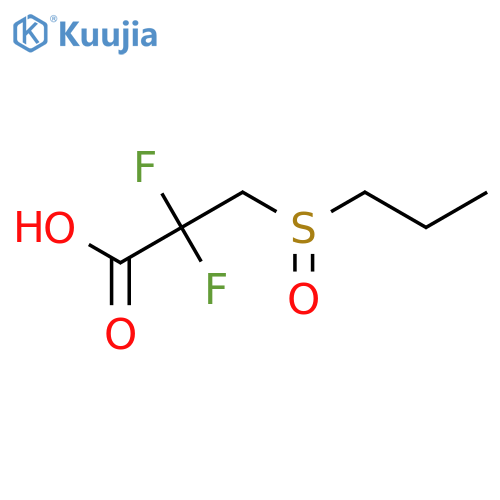 2,2-Difluoro-3-(propane-1-sulfinyl)propanoic acid structure