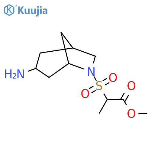 Methyl 2-({3-amino-6-azabicyclo[3.2.1]octan-6-yl}sulfonyl)propanoate structure