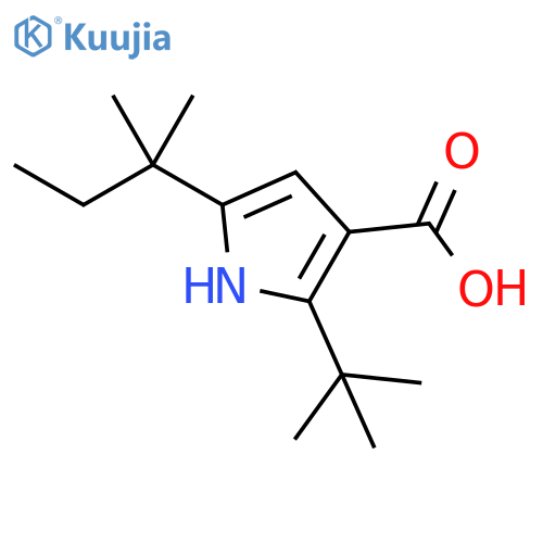 1H-Pyrrole-3-carboxylic acid, 2-(1,1-dimethylethyl)-5-(1,1-dimethylpropyl)- structure