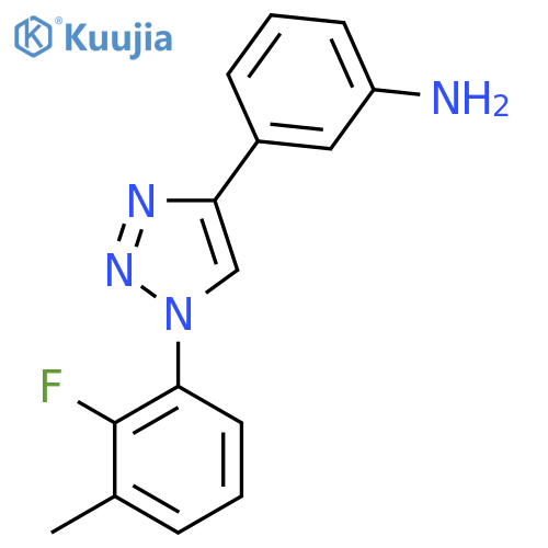 3-1-(2-fluoro-3-methylphenyl)-1H-1,2,3-triazol-4-ylaniline structure