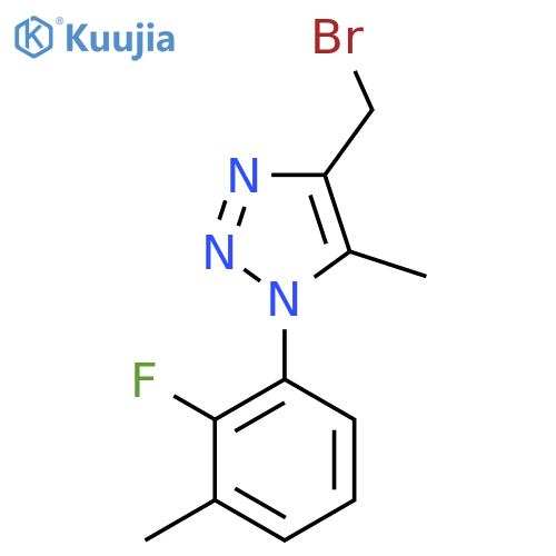 4-(bromomethyl)-1-(2-fluoro-3-methylphenyl)-5-methyl-1H-1,2,3-triazole structure