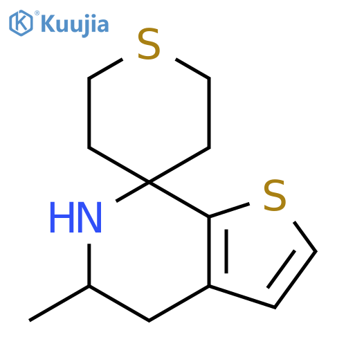 Spiro[thieno[2,3-c]pyridine-7(4H),4'-[4H]thiopyran], 2',3',5,5',6,6'-hexahydro-5-methyl- structure
