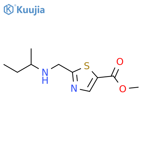 5-Thiazolecarboxylic acid, 2-[[(1-methylpropyl)amino]methyl]-, methyl ester structure