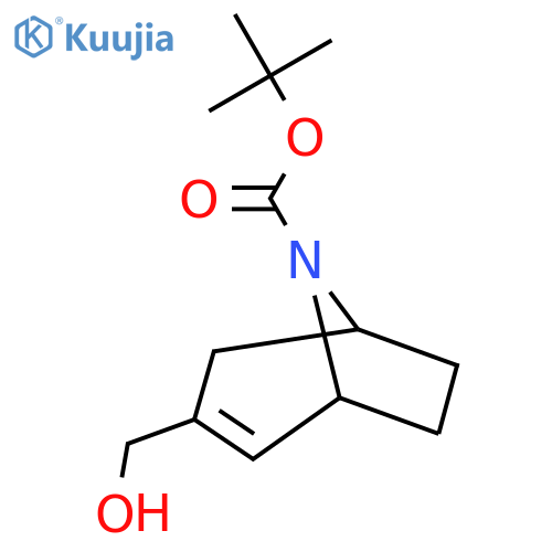 tert-butyl 3-(hydroxymethyl)-8-azabicyclo3.2.1oct-2-ene-8-carboxylate structure