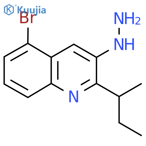 5-Bromo-2-(butan-2-yl)-3-hydrazinylquinoline structure