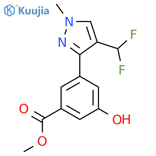 methyl 3-[4-(difluoromethyl)-1-methyl-1H-pyrazol-3-yl]-5-hydroxybenzoate structure