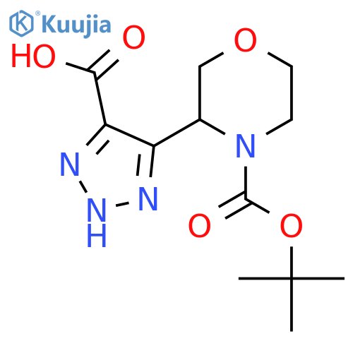 5-{4-[(tert-butoxy)carbonyl]morpholin-3-yl}-1H-1,2,3-triazole-4-carboxylic acid structure