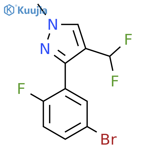 3-(5-bromo-2-fluorophenyl)-4-(difluoromethyl)-1-methyl-1H-pyrazole structure