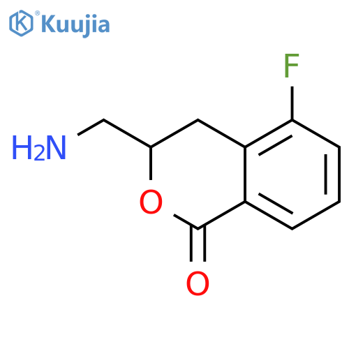 1H-2-Benzopyran-1-one, 3-(aminomethyl)-5-fluoro-3,4-dihydro- structure