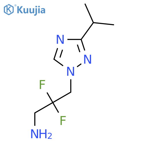 1H-1,2,4-Triazole-1-propanamine, β,β-difluoro-3-(1-methylethyl)- structure