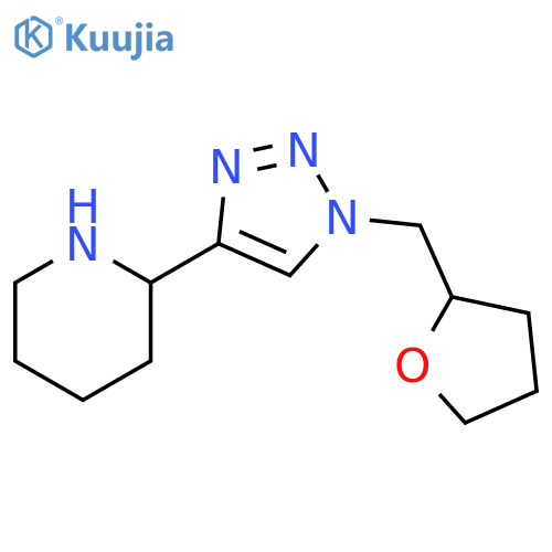 Piperidine, 2-[1-[(tetrahydro-2-furanyl)methyl]-1H-1,2,3-triazol-4-yl]- structure
