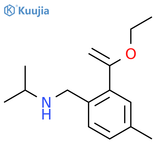 {[2-(1-Ethoxyethenyl)-4-methylphenyl]methyl}(propan-2-yl)amine structure