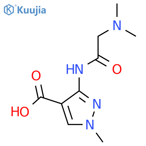 3-[2-(dimethylamino)acetamido]-1-methyl-1H-pyrazole-4-carboxylic acid structure