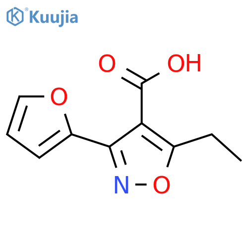 5-Ethyl-3-(furan-2-yl)-1,2-oxazole-4-carboxylic acid structure